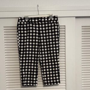 Women’s Black and White Checkered Pants